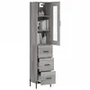 Image de vidaXL Buffet haut Sonoma gris 34,5x34x180 cm Bois d'ingÃ©nierie