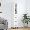 Image de vidaXL Buffet haut Blanc 34,5x34x180 cm Bois d'ingénierie