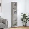 Image de vidaXL Buffet haut Sonoma gris 34,5x34x180 cm Bois d'ingénierie