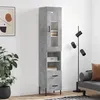 Image de vidaXL Buffet haut Gris béton 34,5x34x180 cm Bois d'ingénierie3199309