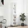Image de vidaXL Buffet haut Blanc 34,5x34x180 cm Bois d'ingénierie3199369
