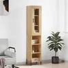 Image de vidaXL Buffet haut Chêne sonoma 34,5x34x180 cm Bois d'ingénierie
