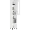 Image de vidaXL Buffet haut Blanc 34,5x34x180 cm Bois d'ingÃ©nierie