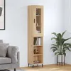 Image de vidaXL Buffet haut Chêne sonoma 34,5x34x180 cm Bois d'ingénierie