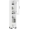 Image de vidaXL Vidaxl Buffet Haut Blanc 34,5x34x180 Cm Bois D'ingénierie