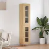 Image de vidaXL Buffet haut Chêne sonoma 34,5x34x180 cm Bois d'ingénierie