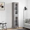 Image de vidaXL Buffet haut Sonoma gris 34,5x34x180 cm Bois d'ingénierie3199439