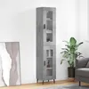 Image de vidaXL Buffet haut Gris béton 34,5x34x180 cm Bois d'ingénierie