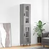 Image de vidaXL Buffet haut Sonoma gris 34,5x34x180 cm Bois d'ingénierie