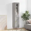 Image de vidaXL Buffet haut Sonoma gris 34,5x34x180 cm Bois d'ingénierie3199487