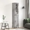 Image de vidaXL Buffet haut Gris béton 34,5x34x180 cm Bois d'ingénierie3199501