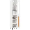 Image de vidaXL Buffet haut Blanc 34,5x34x180 cm Bois d'ingÃ©nierie