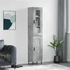 Image de vidaXL Buffet haut Gris béton 34,5x34x180 cm Bois d'ingénierie