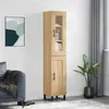 Image de vidaXL Buffet haut Chêne sonoma 34,5x34x180 cm Bois d'ingénierie