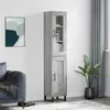 Image de vidaXL Buffet haut Sonoma gris 34,5x34x180 cm Bois d'ingénierie 3199519