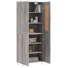 Image de vidaXL Buffet haut Sonoma gris 69,5x34x180 cm Bois d'ingénierie