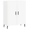 Image de vidaXL Buffet haut Blanc 69,5x34x180 cm Bois d'ingÃ©nierie