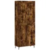 Image de vidaXL Vidaxl Buffet Haut Chêne Fumé 69,5x34x180 Cm Bois D'ingénierie