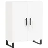 Image de vidaXL Buffet haut Blanc 69,5x34x180 cm Bois d'ingÃ©nierie