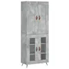 Image de vidaXL Buffet haut Gris bÃ©ton 69,5x34x180 cm Bois d'ingÃ©nierie