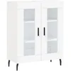 Image de vidaXL Vidaxl Buffet Haut Blanc 69,5x34x180 Cm Bois D'ingénierie