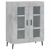 Image de vidaXL Buffet haut Gris bÃ©ton 69,5x34x180 cm Bois d'ingÃ©nierie