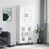 Image de vidaXL Buffet haut Blanc 69,5x34x180 cm Bois d'ingénierie3199641