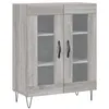Image de vidaXL Buffet haut Sonoma gris 69,5x34x180 cm Bois d'ingÃ©nierie
