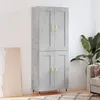 Image de vidaXL Buffet haut Gris béton 69,5x34x180 cm Bois d'ingénierie