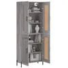 Image de vidaXL Buffet haut Sonoma gris 69,5x34x180 cm Bois d'ingénierie