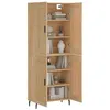 Image de vidaXL Buffet haut Chêne sonoma 69,5x34x180 cm Bois d'ingénierie