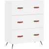 Image de vidaXL Vidaxl Buffet Haut Blanc 69,5x34x180 Cm Bois D'ingénierie