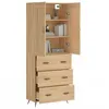 Image de Vidaxl Buffet Haut ChÃªne Sonoma 69,5x34x180 Cm Bois D'ingÃ©nierie