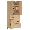 Image de vidaXL Buffet haut Chêne sonoma 69,5x34x180 cm Bois d'ingénierie
