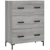 Image de vidaXL Buffet haut Sonoma gris 69,5x34x180 cm Bois d'ingÃ©nierie
