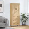 Image de vidaXL Buffet haut Chêne sonoma 69,5x34x180 cm Bois d'ingénierie