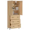 Image de Vidaxl Buffet Haut ChÃªne Sonoma 69,5x34x180 Cm Bois D'ingÃ©nierie
