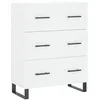 Image de vidaXL Buffet haut Blanc 69,5x34x180 cm Bois d'ingÃ©nierie
