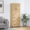 Image de vidaXL Buffet haut Chêne sonoma 69,5x34x180 cm Bois d'ingénierie
