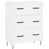 Image de vidaXL Buffet haut Blanc 69,5x34x180 cm Bois d'ingÃ©nierie