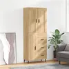 Image de vidaXL Buffet haut Chêne sonoma 69,5x34x180 cm Bois d'ingénierie