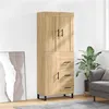 Image de vidaXL Buffet haut Chêne sonoma 69,5x34x180 cm Bois d'ingénierie