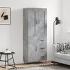 Image de vidaXL Buffet haut Gris bÃ©ton 69,5x34x180 cm Bois d'ingÃ©nierie