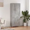 Image de vidaXL Buffet haut Sonoma gris 69,5x34x180 cm Bois d'ingénierie