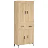 Image de vidaXL Buffet haut Chêne sonoma 69,5x34x180 cm Bois d'ingénierie
