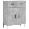 Image de vidaXL Buffet haut Gris bÃ©ton 69,5x34x180 cm Bois d'ingÃ©nierie