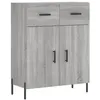 Image de vidaXL Buffet haut Sonoma gris 69,5x34x180 cm Bois d'ingÃ©nierie
