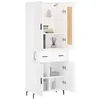 Image de vidaXL Buffet haut Blanc 69,5x34x180 cm Bois d'ingÃ©nierie