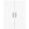 Image de vidaXL Buffet haut Blanc 69,5x34x180 cm Bois d'ingÃ©nierie