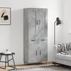 Image de vidaXL Buffet haut Gris béton 69,5x34x180 cm Bois d'ingénierie